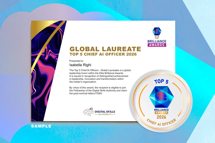 Brilliance Awards GLOBAL LAUREATE AWARD Certificate
